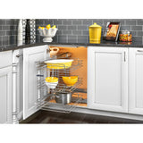 Rev-A-Shelf 26.25-in W x 24-in H 3-Tier Pull-Out Metal Soft Close Baskets & Cabinet Organizer
