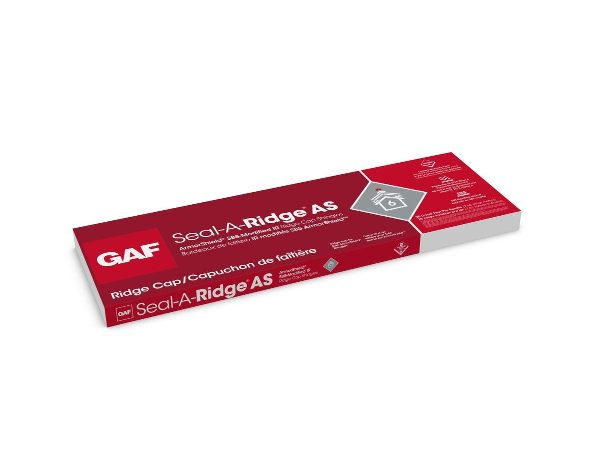 GAF Seal‑A‑Ridge AS Weathered Wood Algae‑Resistant Hip & Ridge Roof Shingles, 25 Linear Ft per Bundle