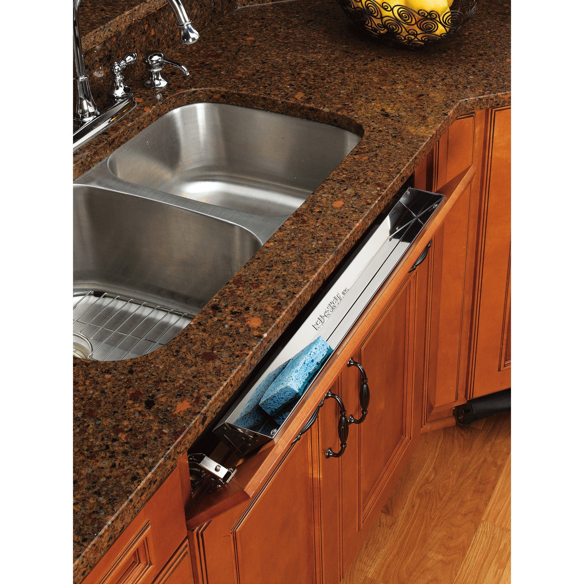 Rev-A-Shelf 22-in W x 3-in H 1-Tier Pull-Out Metal Door Organizer