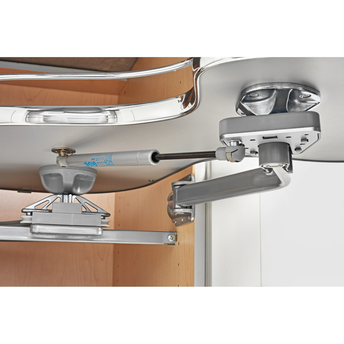 Rev-A-Shelf Cloud 37.6-in W x 24.5-in H 2-Tier Blind Corner Cabinet Pull-Out Organizer, Orion Gray