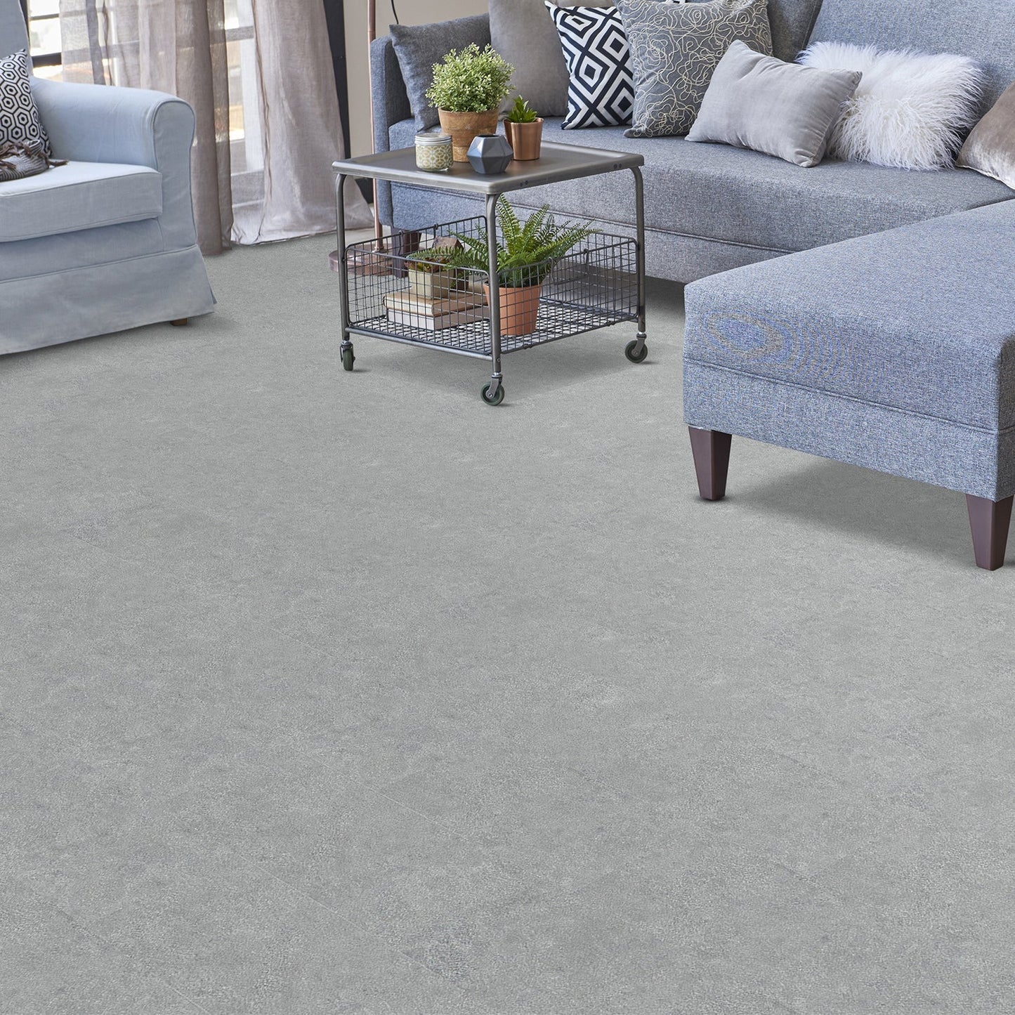 Lucida USA Terracore Holland Gray 12-in Wide x 7-mm Thick Waterproof Interlocking Luxury Vinyl Plank Flooring (16-sq ft)
