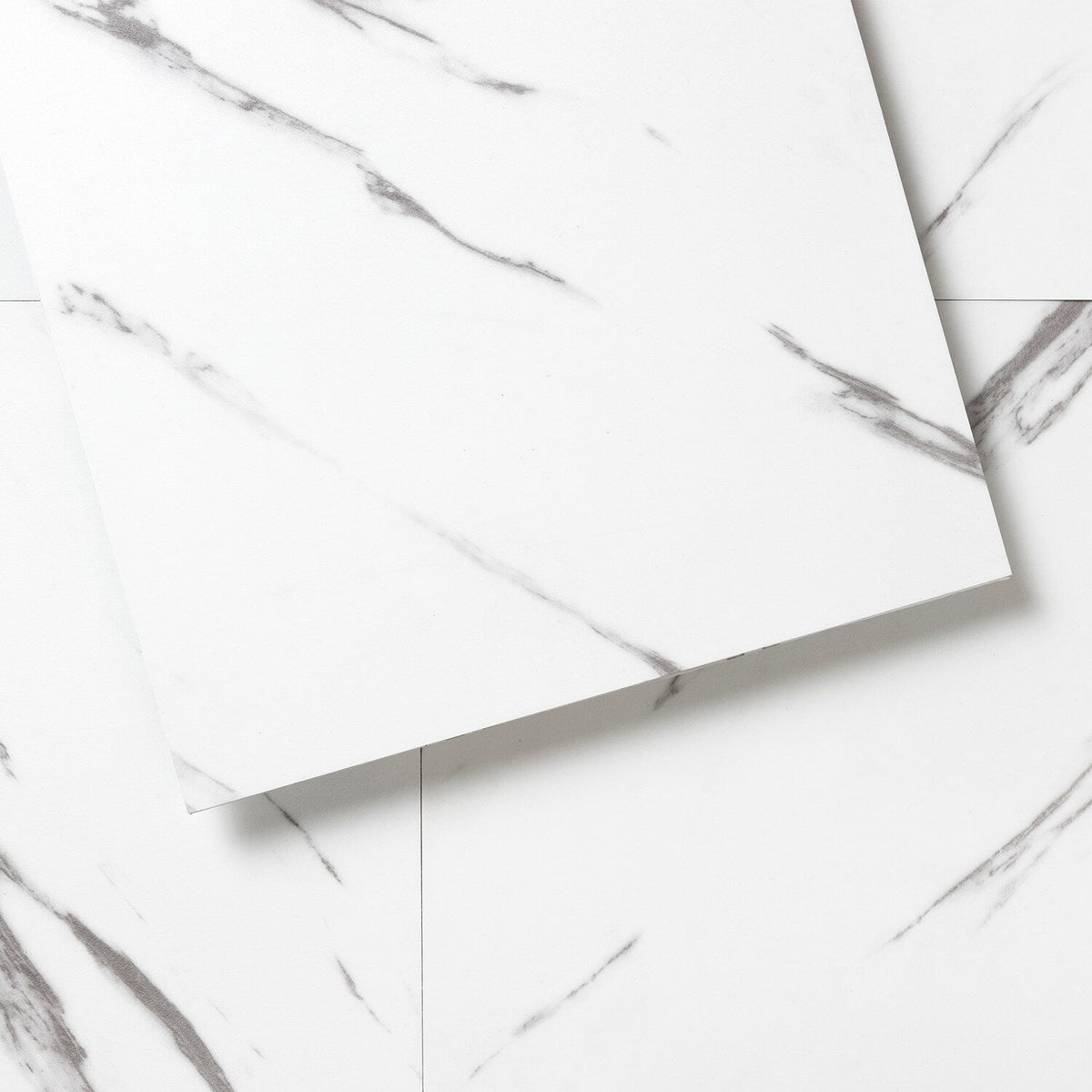 Lucida USA Marble White Stone Look 12-mil x 12-in W x 12-in L Waterproof Peel and Stick Vinyl Tile Flooring (36-sq ft/ Carton)