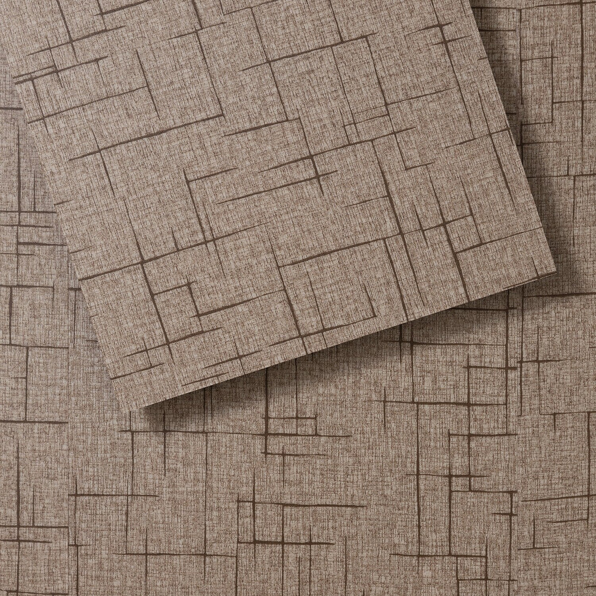Lucida USA (Sample) FabCore Rustic Deco Brown Patterned Look 28-mil Waterproof Glue Down Vinyl Tile