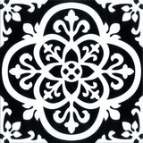Lucida USA Florentine Black Patterned Look 12-mil x 12-in W x 12-in L Waterproof Peel and Stick Vinyl Tile Flooring (36-sq ft/ Carton)