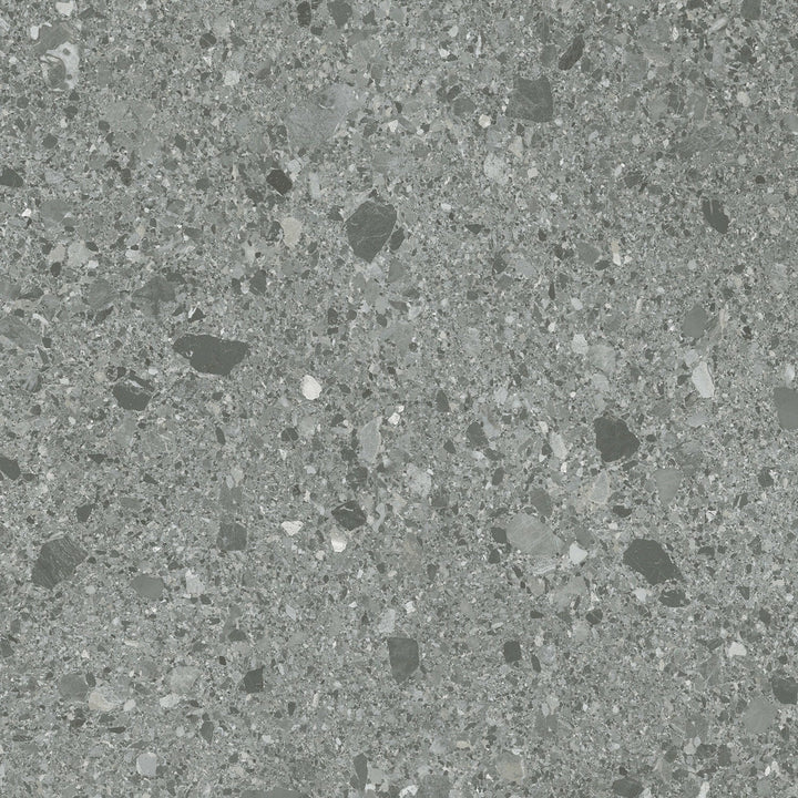 Lucida USA (Sample) MosaiCore Gray Quartz Gray Stone Look 28-mil Waterproof Glue Down Vinyl Tile