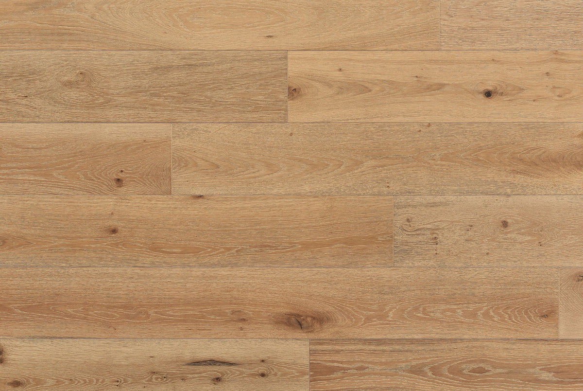 Bruce Forest Rain Serene Neutral White Oak 7-7/16-in W x 1/4-in T x Varying Length Wirebrushed Waterproof Engineered Hardwood Flooring (15.54-sq ft / Carton)