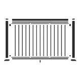 Freedom VersaRail Classic 8-ft x 42-in Matte Black Aluminum Deck Rail Kit