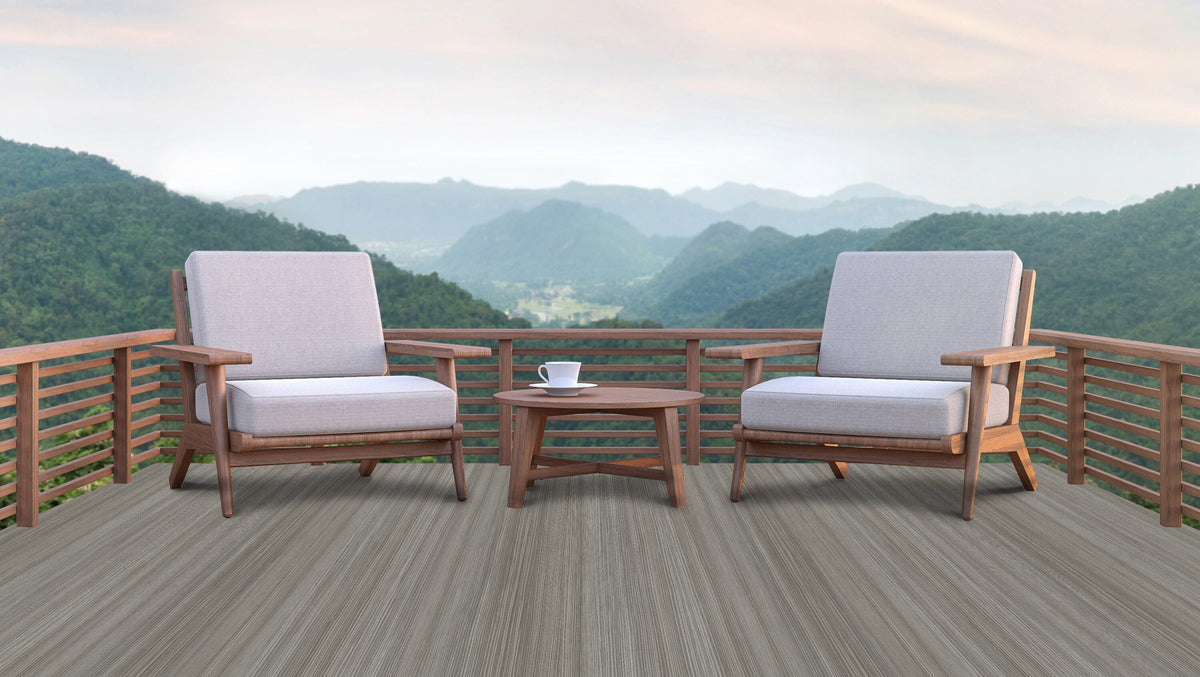 Dec-Tec Ridgeline Tan PVC Deck Flooring Roll, 92.5 Sq. Feet, 180-in x 74-in, Water Resistant, DIY Peel and Stick
