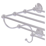 Allied Brass Prestige Monte Carlo Satin Chrome Wall Mount Towel Rack, 24 in