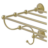 Allied Brass Prestige Monte Carlo Collection 36-in Train Rack Towel Shelf in Satin Brass