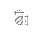 Apollo Tile 10-Pack Light Black 1/2-in x 12-in Marble Pencil Tile (0.5-sq. ft/ Carton)