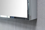 WELLFOR KAIF 16-in x 20-in Surface/Recessed Mount Aluminum Mirrored Soft Close Medicine Cabinet