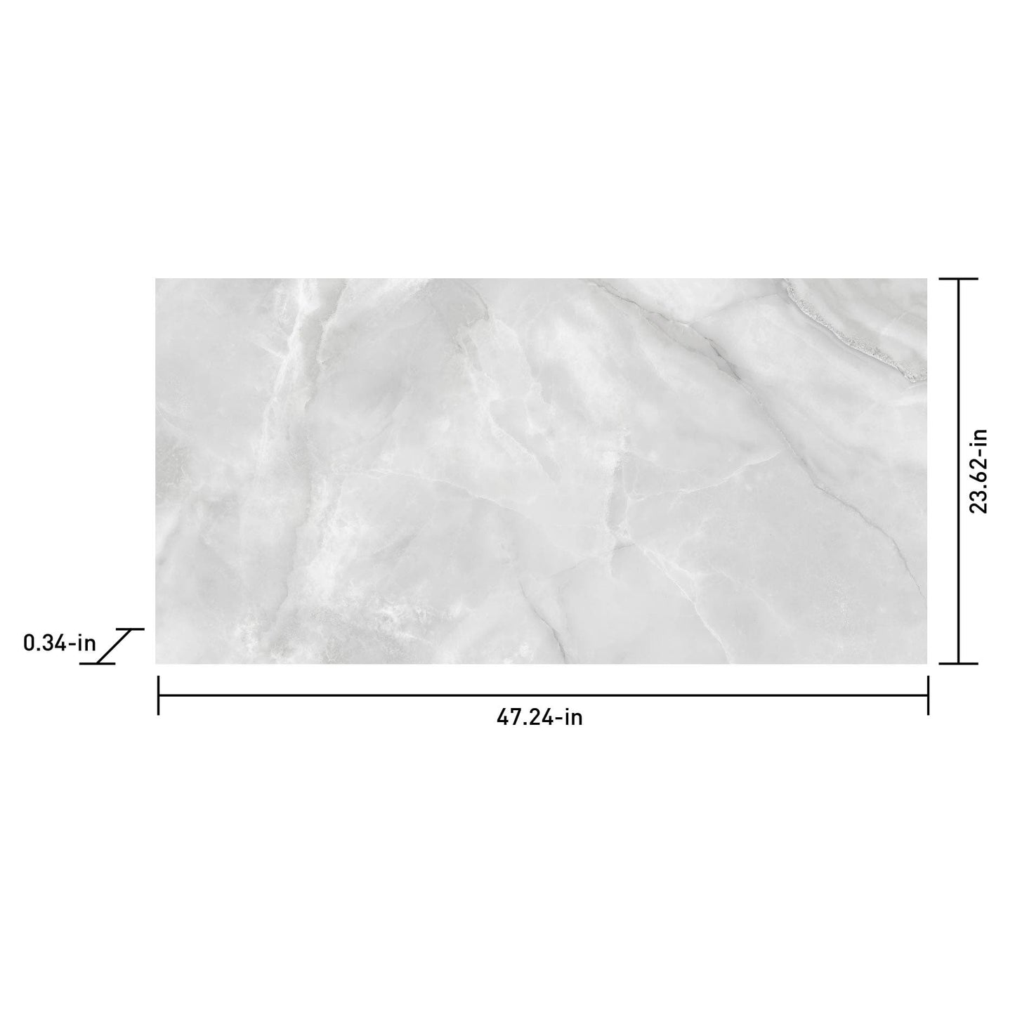 Satori Regent Onyx Lumiere 24-in x 48-in Polished Porcelain Marble Look Floor and Wall Tile (7.75-sq. ft/ Piece)