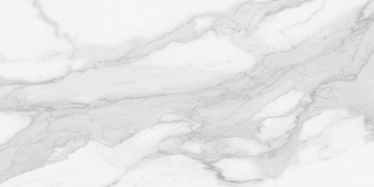 Satori Regent Statuario Abisso 24-in x 48-in Polished Porcelain Marble-Look Floor and Wall Tile, Rectified (7.75-sq ft/Piece)