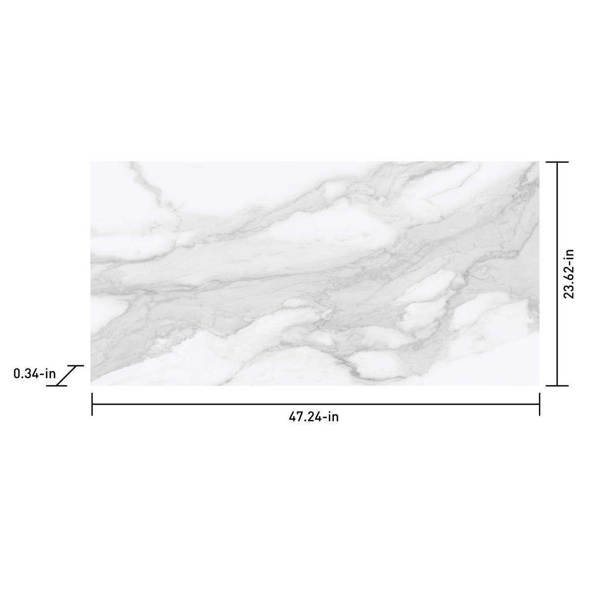 Satori 24-in x 48-in Marble Look Floor and Wall Tile, Polished Porcelain, Regent Statuario Abisso