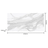 Satori 24-in x 48-in Marble Look Floor and Wall Tile, Polished Porcelain, Regent Statuario Abisso