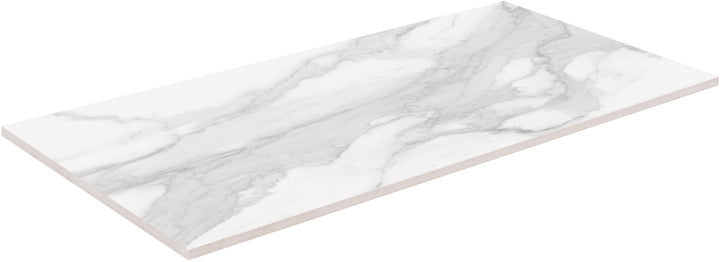 Satori Regent Statuario Abisso 24-in x 48-in Polished Porcelain Marble-Look Floor and Wall Tile, Rectified (7.75-sq ft/Piece)