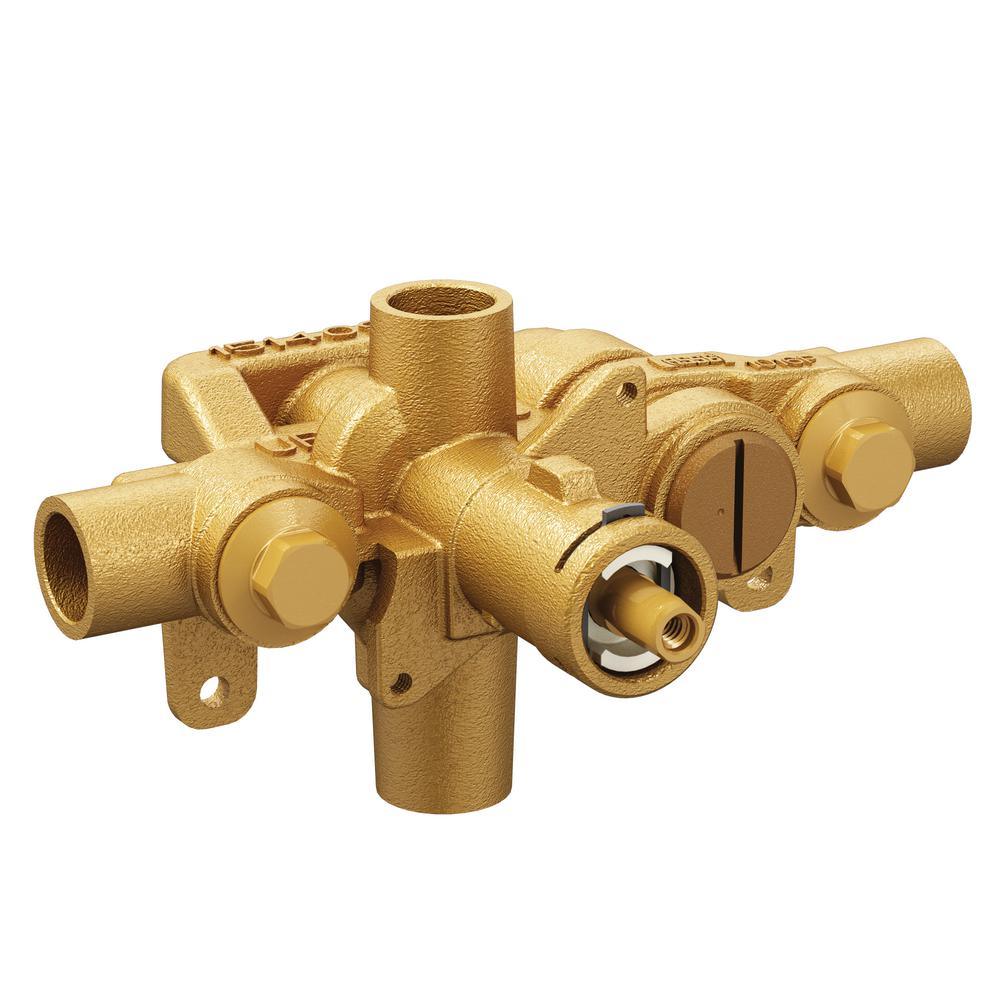 90 Degree Single-Handle 1-Spray Moentrol Tub and Shower Faucet with Valve in Brushed Nickel (Valve Included) - Super Arbor