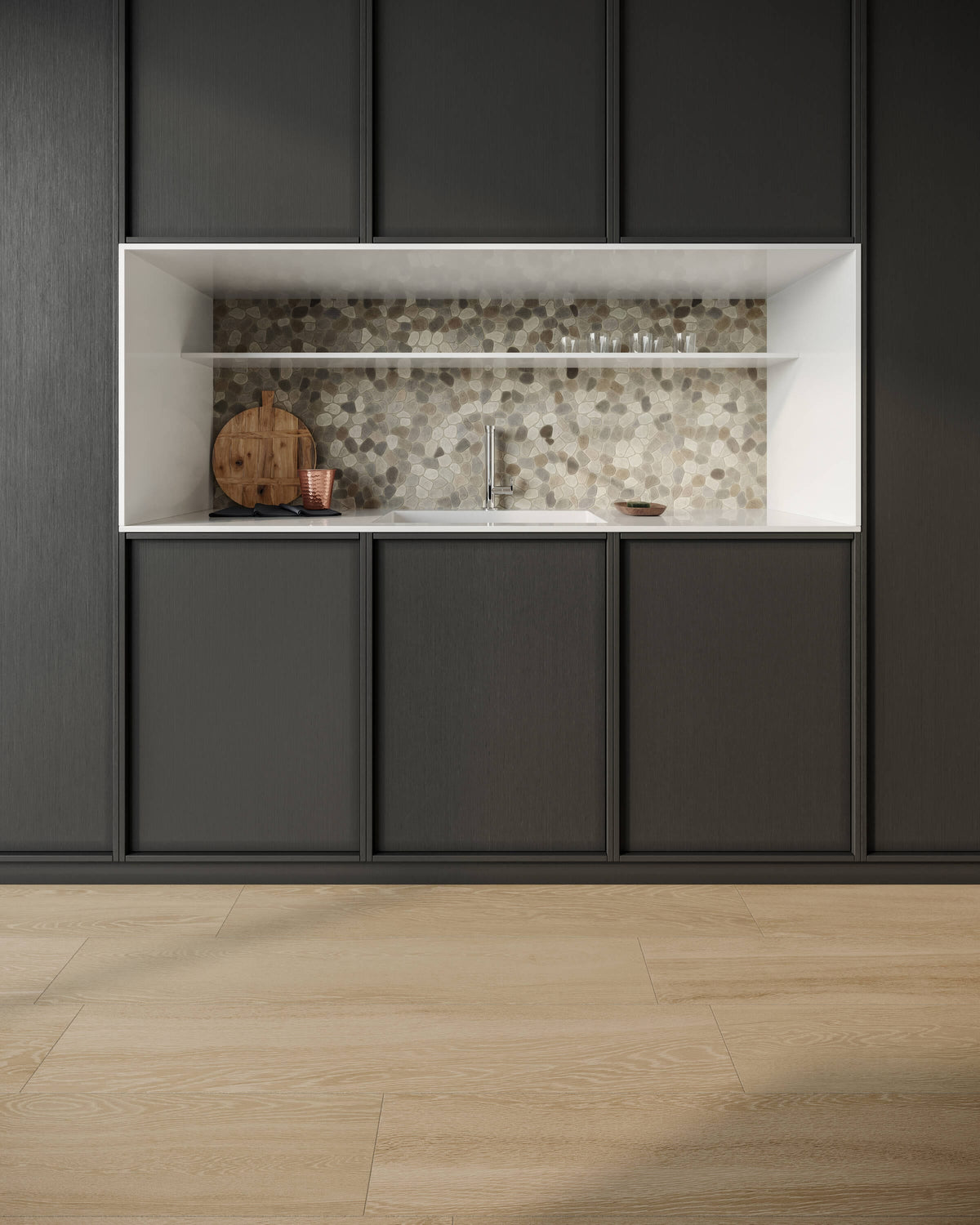 Satori Montana Creek 8-in x 48-in Matte Porcelain Wood Look Floor Tile (2.58-sq. ft/ Piece)
