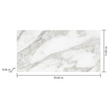 Satori Bianco Palazzo 12-in x 24-in Polished Porcelain Marble Look Floor and Wall Tile (1.94-sq. ft/ Piece)