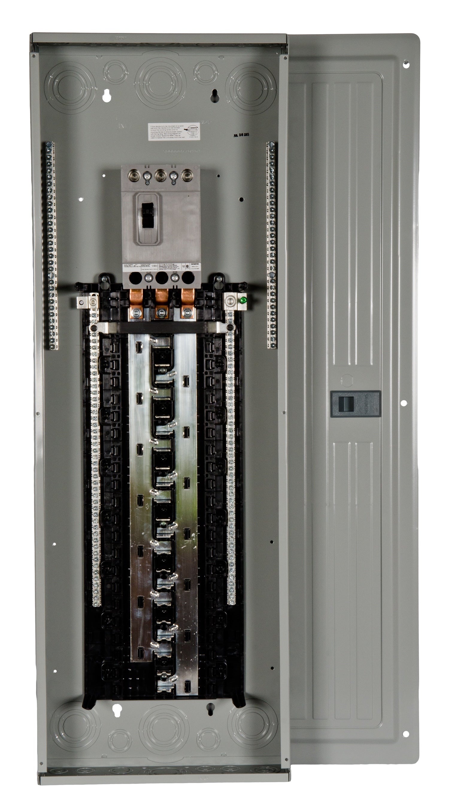Siemens PL 225-Amp 42-space load center - front view