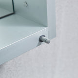 WELLFOR DH 23-in x 30-in Surface/Recessed Mount Satin Aluminum Mirrored Soft Close Medicine Cabinet