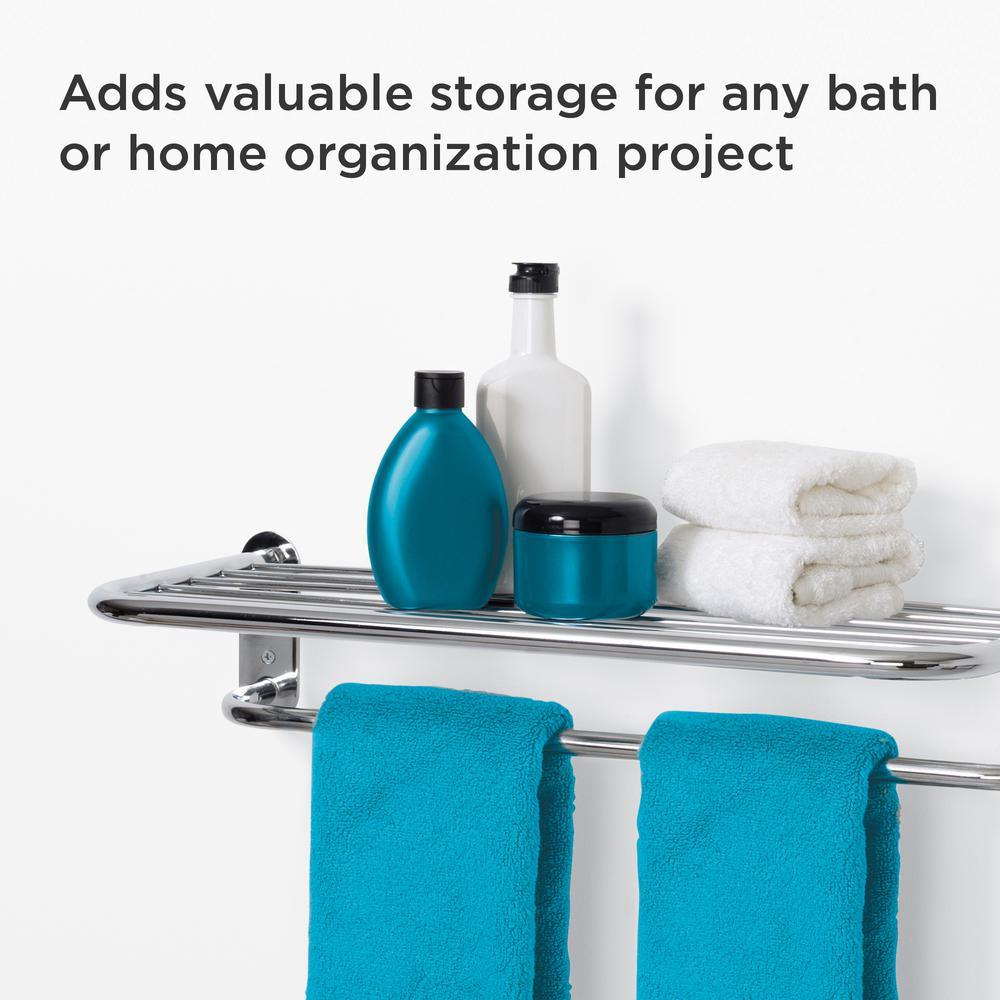 Hotel Series 25 in. W Towel Shelf in Polished Chrome - Super Arbor