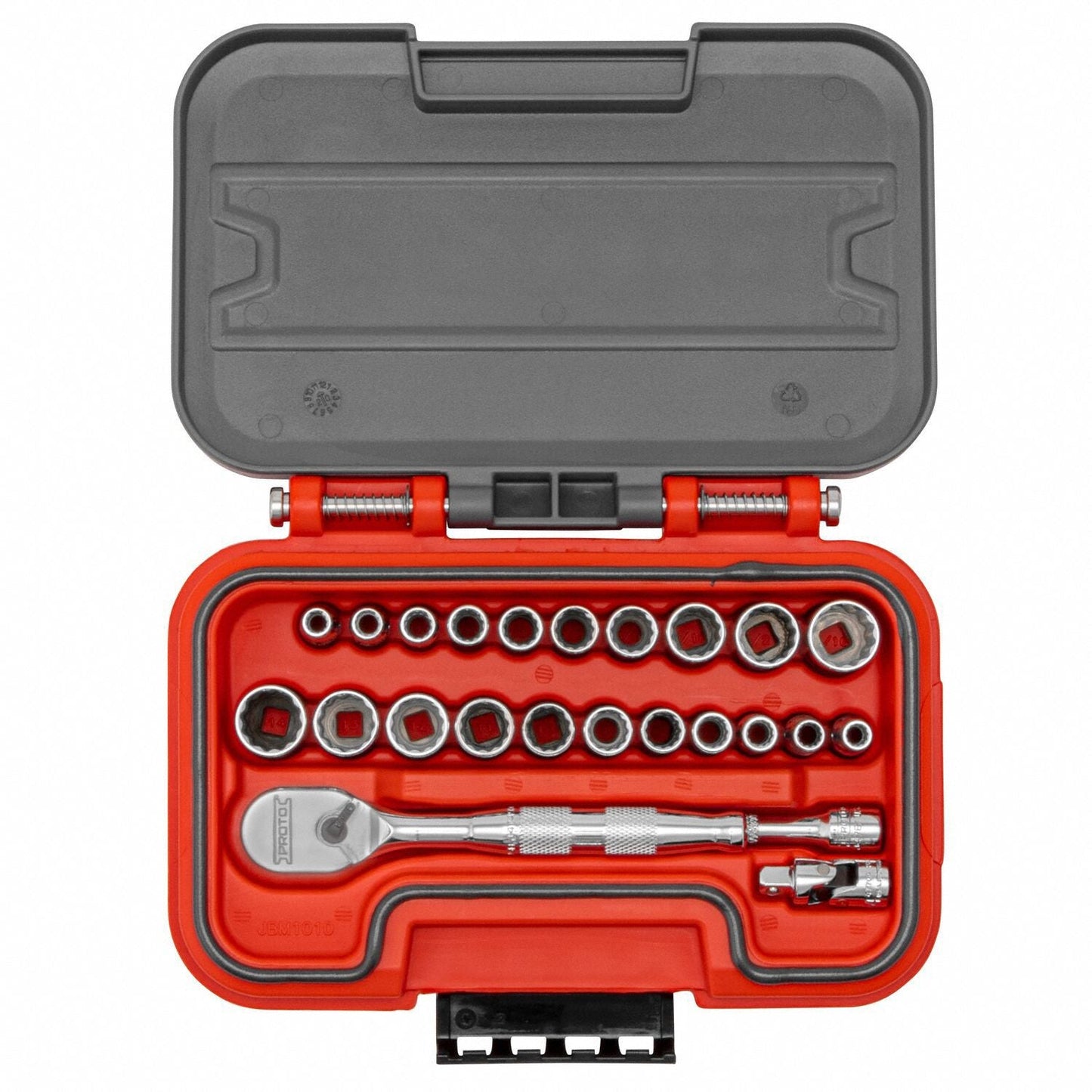 PROTO 24-Piece SAE and Metric Socket Set, 1/4 in Drive