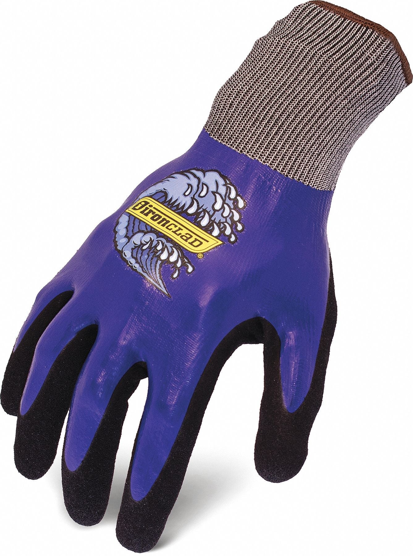 IRONCLAD Hydro Series Nitrile Coated Gloves, Size L, Gray