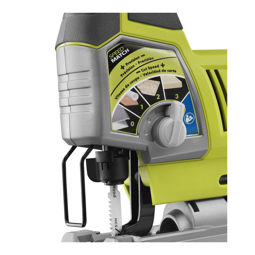 RYOBI 4.8 Amp Corded Variable Speed Orbital Jig Saw, JS481LG