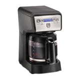 Compact 12-Cup Black Programmable Drip Coffee Maker