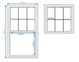 RELIABILT 150 Series New Construction 35-1/2-in x 59-1/2-in x 3-1/4-in Jamb White Vinyl Dual-pane Single Hung Window Half Screen Included