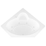 Malachite 5 ft. Acrylic Corner Drop-in Whirlpool Air Bathtub in White - Super Arbor