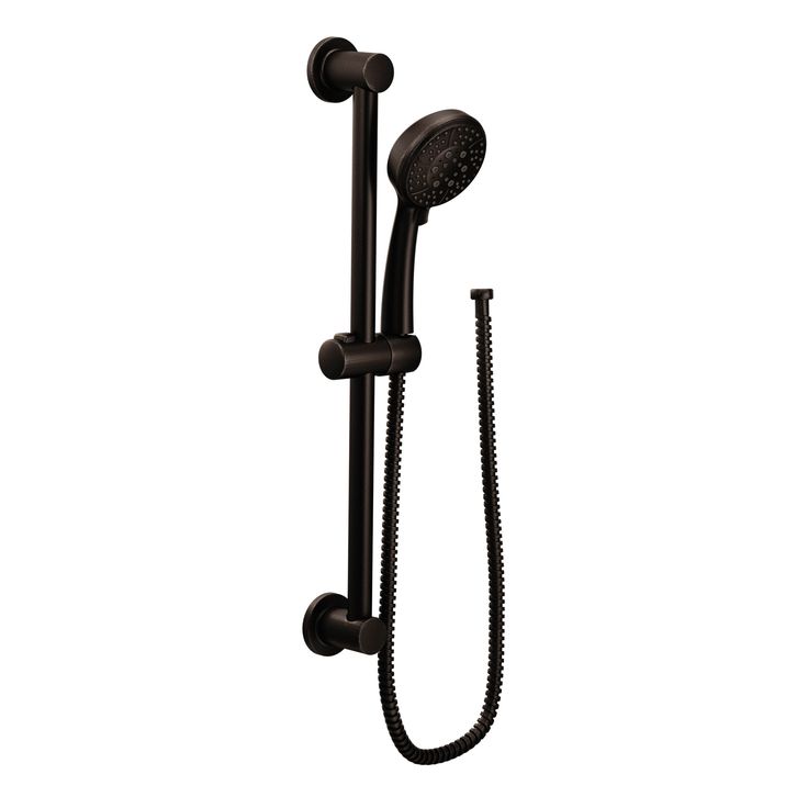 4-Spray 4 in. Eco-Performance Handheld Handshower with Slidebar in Brushed Nickel
