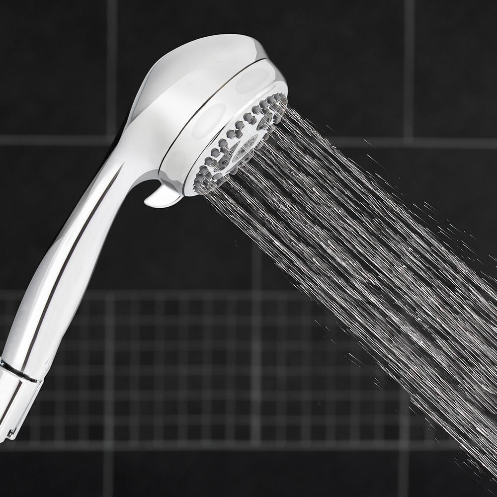 6-Spray 3.3 in. Single Wall Mount Handheld Shower Head in Chrome - Super Arbor