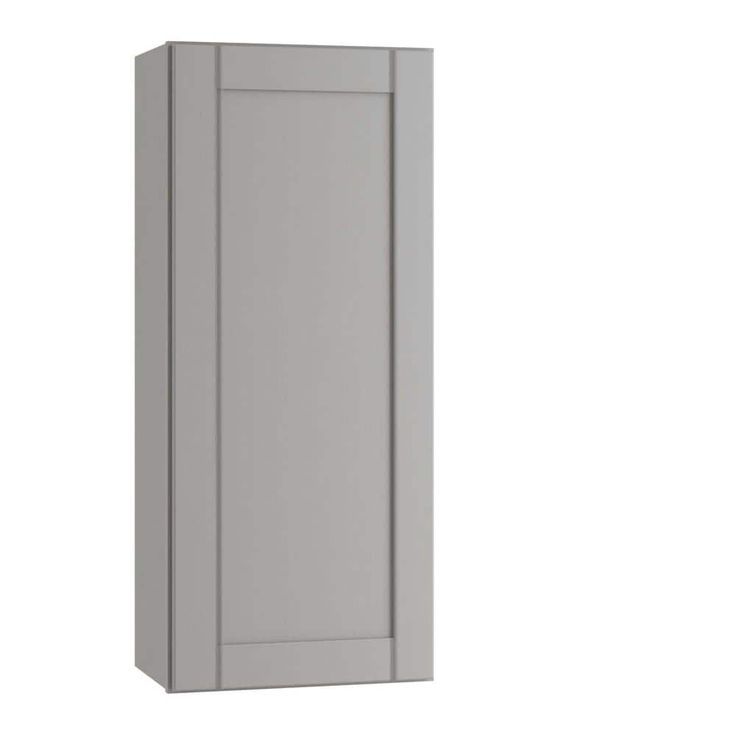 Home Decorators Collection Washington Veiled Gray Plywood Shaker Assembled Wall Kitchen Cabinet Soft Close Left 18 in W x 12 in D x 42 in H