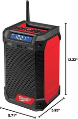 Milwaukee M12 12-Volt Lithium-Ion Cordless Bluetooth/AM/FM Jobsite Radio + Charger with M12 2.0Ah Battery