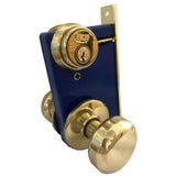 Brass Iron Gate Mortise Entry Gate Right Hand Door Lock Set with 2-1/2 in. Backset and 2 SC1 Keys - Super Arbor