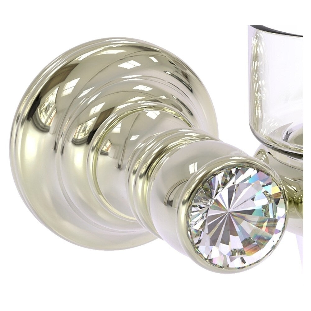 Allied Brass Carolina Crystal Polished Nickel Brass Bath Accessory Set
