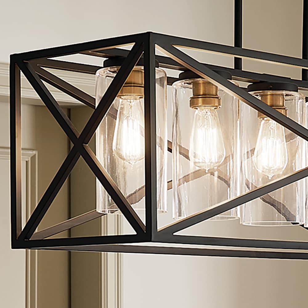 Kichler Moorgate 5-Light Black Farmhouse Cage Chandelier