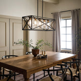 Kichler Moorgate 5-Light Black Farmhouse Cage Chandelier