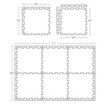 Courage GymFloor 24-in W x 24-in L x 0.236-in T Interlocking Rubber Gym Floor Tile (34-sq ft) (8-Pack)