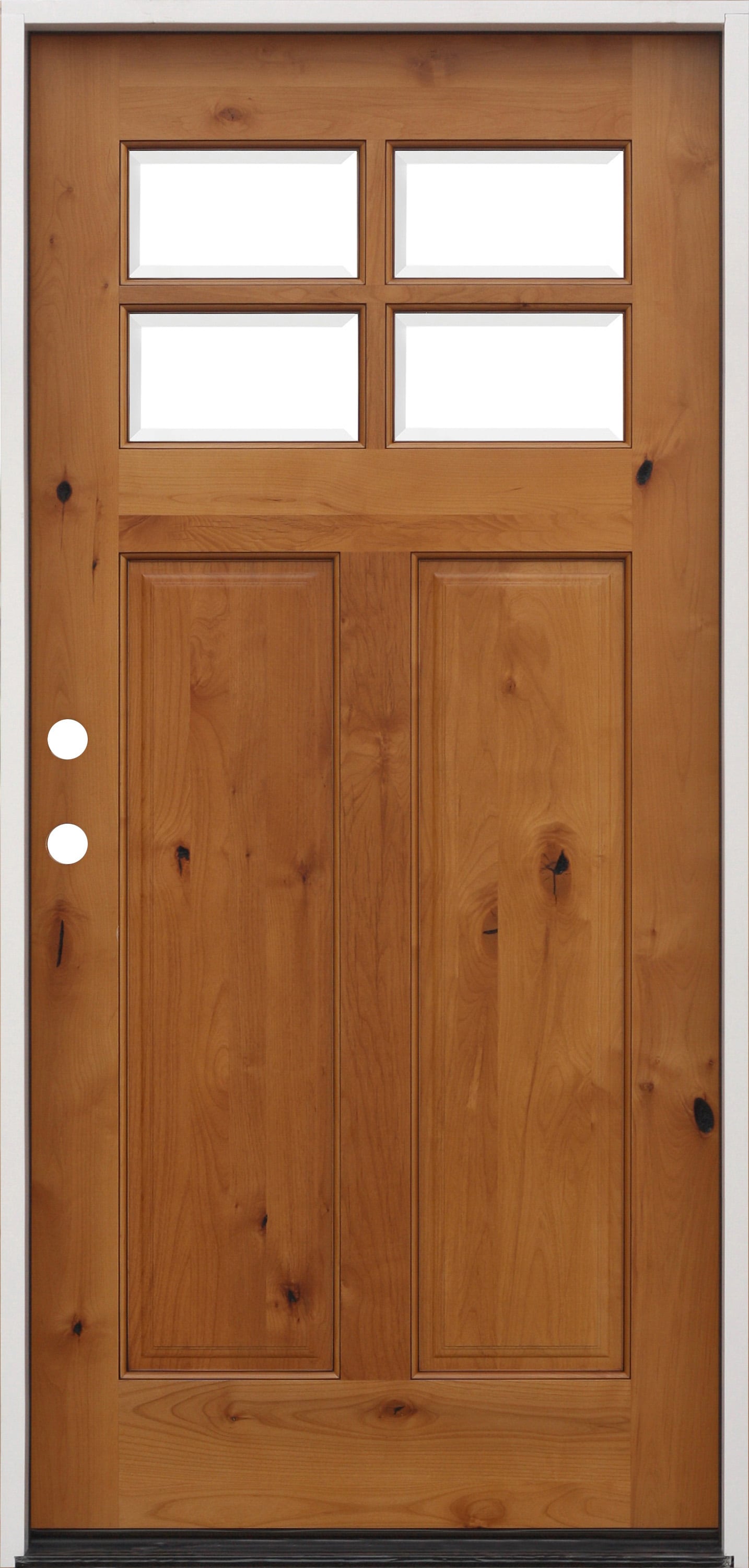 Creative Entryways 36-in x 80-in Craftsman Wood Front Door with Decorative Glass