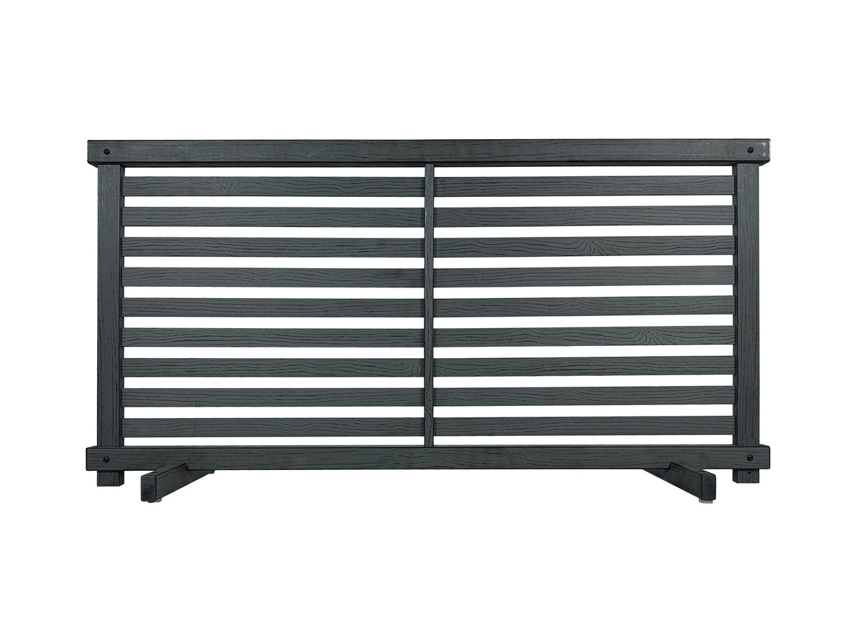 Zippity Outdoor Products WoodTek Vinyl Portable Puppy 2-ft H x 3.5-ft W Charcoal Vinyl Flat-top Fence Panel (Unassembled)