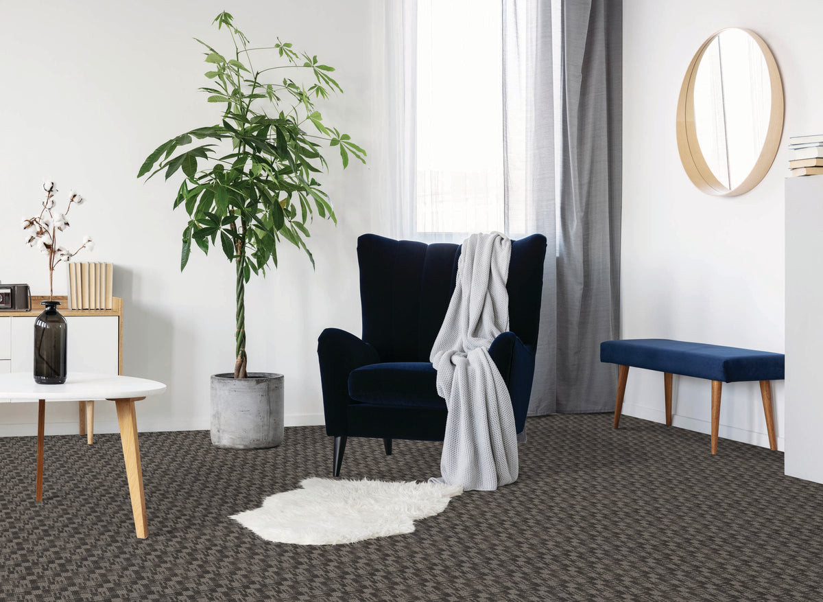STAINMASTER Essentials So In Love Enchanted Night Pattern Indoor Carpet, 12-ft Roll Width