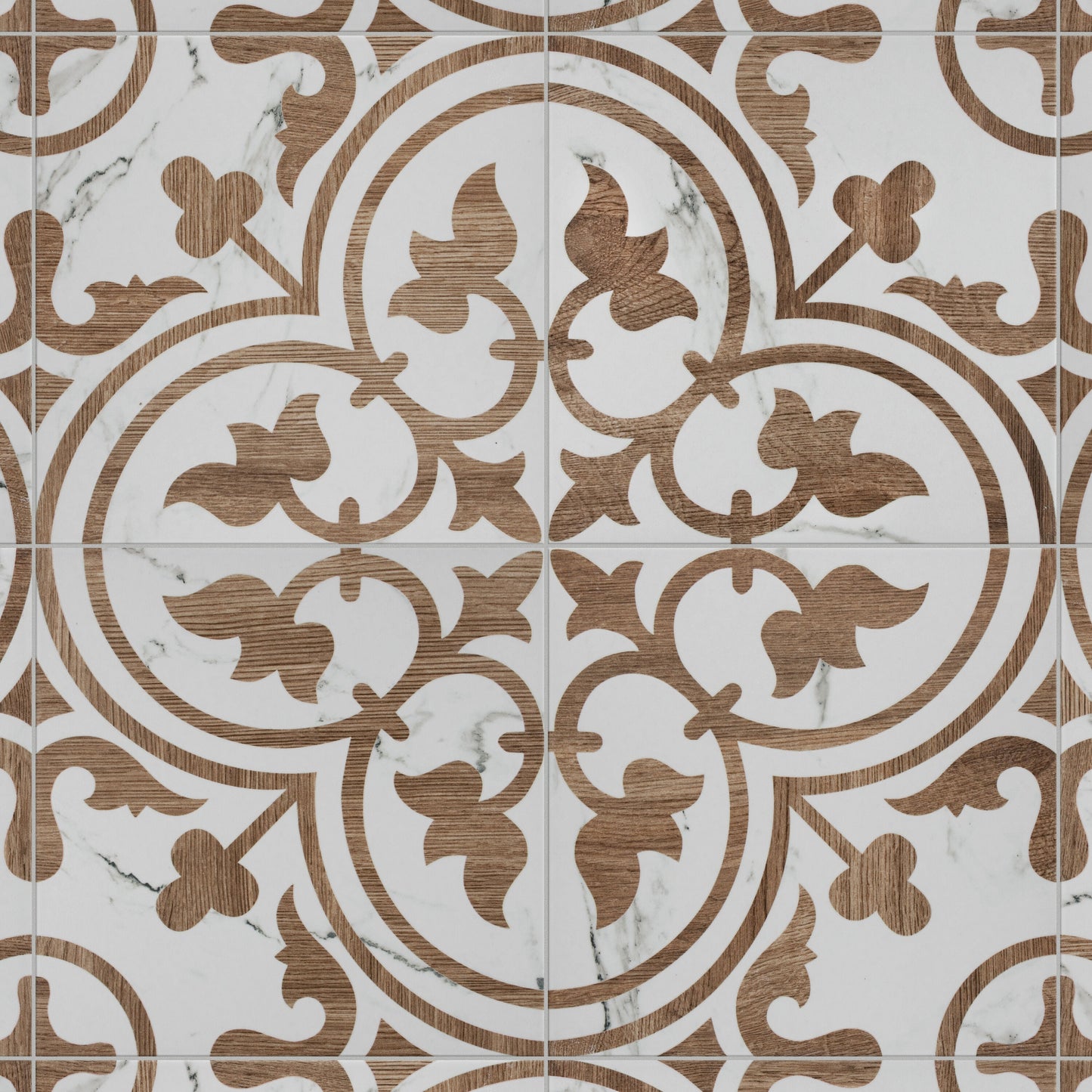 Affinity Tile Llama Arte Loire Noce 10-in x 10-in Multi-finish Porcelain Encaustic Floor and Wall Tile product image