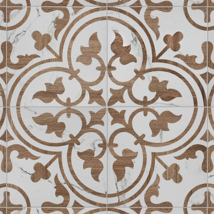 Affinity Tile Llama Arte Loire Noce 10-in x 10-in Multi-finish Porcelain Encaustic Floor and Wall Tile product image