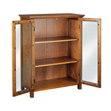 Teamson Home Avery 26-in x 34-in x 12.5-in Oil Oak Finish Freestanding Linen Cabinet