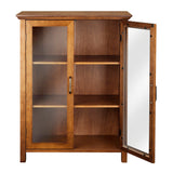 Teamson Home Avery 26-in x 34-in x 12.5-in Oil Oak Finish Freestanding Linen Cabinet