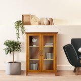 Teamson Home Avery 26-in x 34-in x 12.5-in Oil Oak Finish Freestanding Linen Cabinet